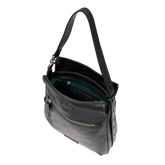 Leather shoulder bag with front zip | The Bridge