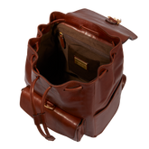 Backpack in leather with front pocket | The Bridge