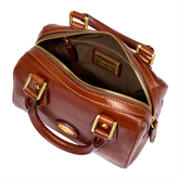 Leather boston bag with removable shoulder strap | The Bridge