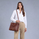 Damen-Laptoptasche aus Leder | The Bridge