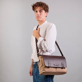Leather and fabric briefcase | The Bridge
