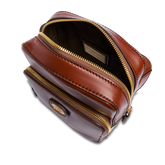 Tracolla in pelle uomo con zip frontale | The Bridge