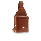 Men's leather crossbody bag with two compartments | The Bridge
