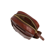 Pochette homme cuir une fermeture - Marron | The Bridge