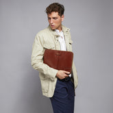 Leather document holder - Brown | The Bridge