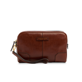 Men's leather crossbody pouch one zip | The Bridge