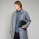 Leather shoulder bag for men with zip | The Bridge