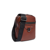 Men's leather crossbody with front zip | The Bridge