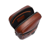 Men's leather crossbody with front zip | The Bridge