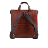 Leather and fabric briefcase with shoulder strap | The Bridge