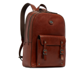 Zaino in pelle porta pc uomo due zip - Zaini uomo in pelle | The Bridge