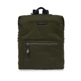 Leather and fabric men's backpack with front pocket - Men's Backpacks | The Bridge