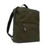 Leather and fabric men's backpack with front pocket - Men's Backpacks | The Bridge