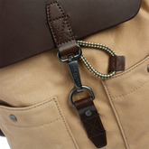 Men’s leather and fabric backpack | The Bridge