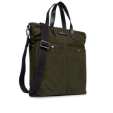 Sac à dos homme tissu + cuir + poche | The Bridge