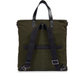 Sac à dos homme tissu + cuir + poche | The Bridge