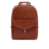 Mochila de cuero para portátil de hombre, dos cremalleras | The Bridge