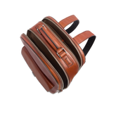 Mochila de cuero para portátil de hombre, dos cremalleras | The Bridge