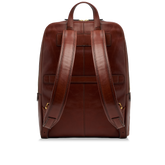Laptop Rucksack aus Leder für Herren mit zwei Reißverschlüssen - Geschenkideen Herren | The Bridge