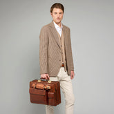 Men's leather briefcase with shoulder strap | The Bridge