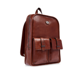 Leder Rucksack für Herren mit einer Reißverschluss und Fronttaschen - Herren | The Bridge