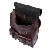 Leather backpack for men with front pockets | The Bridge