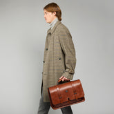 Large leather briefcase with shoulder strap | The Bridge