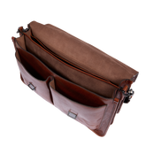 Large leather briefcase with shoulder strap | The Bridge