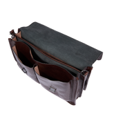Large leather briefcase with shoulder strap | The Bridge
