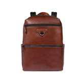 Men's leather backpack with single zip and front pocket - Travel backpacks | The Bridge