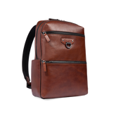 Men's leather backpack with single zip and front pocket - Travel backpacks | The Bridge