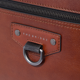 Men's leather backpack with single zip and front pocket | The Bridge