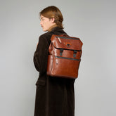 Men's leather backpack with flap closure | The Bridge