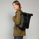 Men's leather roll-top backpack | The Bridge