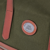 Small leather and fabric duffle bag | The Bridge