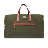 Medium leather and fabric duffle bag | The Bridge