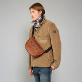 Leather men's belt bag with front zip | The Bridge