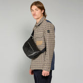 Leather men's belt bag with front zip | The Bridge