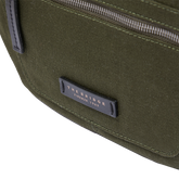 Leather and fabric men's belt bag with front zip | The Bridge