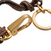 Leather Keyring with Braided Cord - Mocha | The Bridge