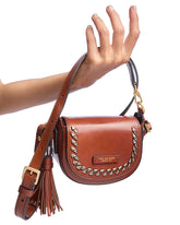 Pearl District Holiday Edition - Borsa a tracolla in pelle con dettagli bronzo | The Bridge