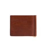 Leather card holder with money clip - Brown leather bags and accessories | The Bridge