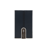 Porte-cartes cuir RFID ouverture rapide - Bleu marine | The Bridge