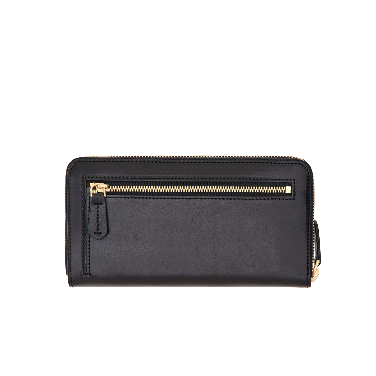 Women's leather wallet with coin pocket BLACK/GOLD | The Bridge Women's leather wallet with coin pocket BLACK/GOLD | The Bridge
