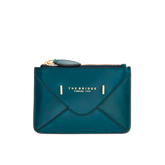 Compact leather card holder with zip - Frida Collection | The Bridge