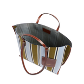 Leather and fabric shopper bag | The Bridge