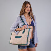 Sac cabas en cuir et paille de Vienne | The Bridge