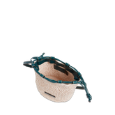 Leather and Vienna straw bucket bag | The Bridge