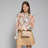 Lizard-print crossbody bag with chain | The Bridge