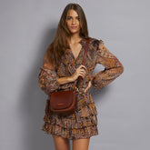 Leather crossbody bag with chain strap | The Bridge